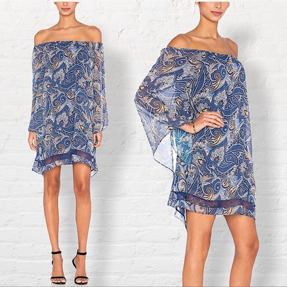 Alice + Olivia Dresses & Skirts - Alice + Olivia Cari Mosaic Paisley Dress Blue Medium